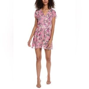 The Kooples Paisley Flowers with Foil Mini Dress